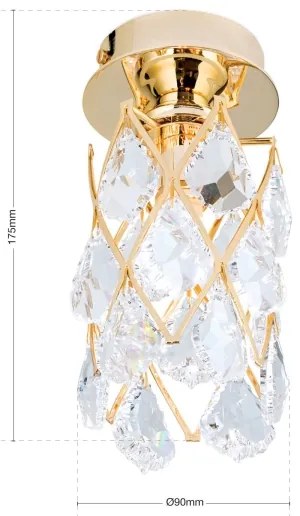 Orion - Plafonieră RITA 1xG9/40W/230V Ø 9 cm aurie