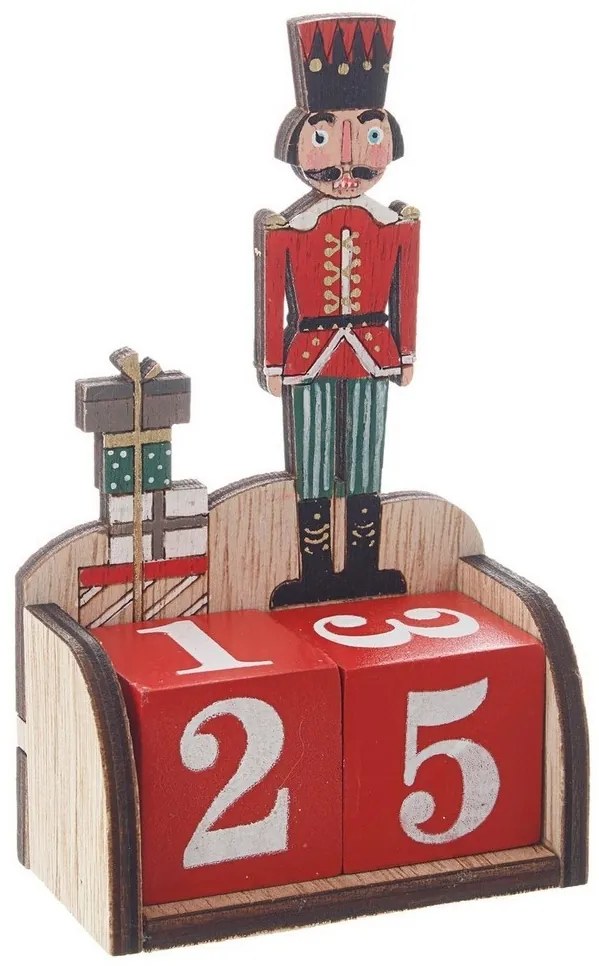 Calendar Advent din lemn Soldier 7x4x12 cm