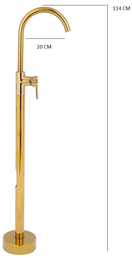 Baterie lavoar freestanding, TRENDY'S ,gold