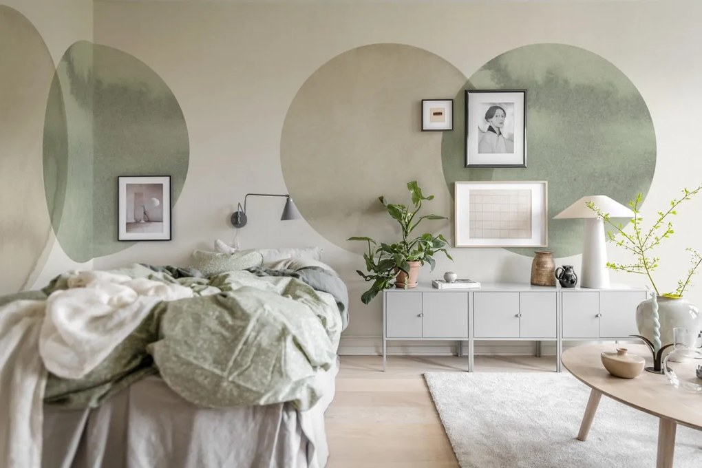 Fototapet, Eclipse, Beige Green, Rebel Walls