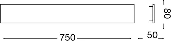 Ideal Lux - Aplica de perete LED ZIG ZAG, 30W, 230V, 75 cm, CRI 90, alb