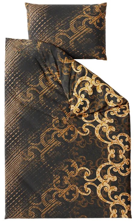 Lenjerie de pat din microfibra gri-maro ZYXON Dimensiune lenjerie de pat: 70 x 80 cm | 140 x 200 cm