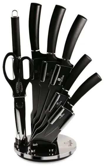 Set cutite cu stativ, 8 piese Royal Black Berlinger Haus BH 2565