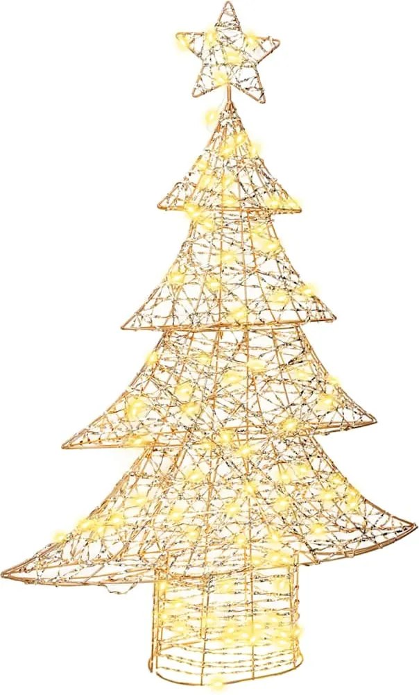 vidaXL Brad de Crăciun cu 120 LED Alb cald 120,5 cm PET