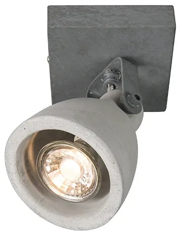 Set de 4 spoturi industriale gri beton cu 1 lumină - Creto