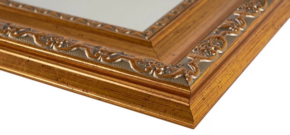 Oglinda dreptunghiulara cu rama din polistiren bronz Sirius, 146,7cm (L) x 46.7cm (L) x 3cm (H)