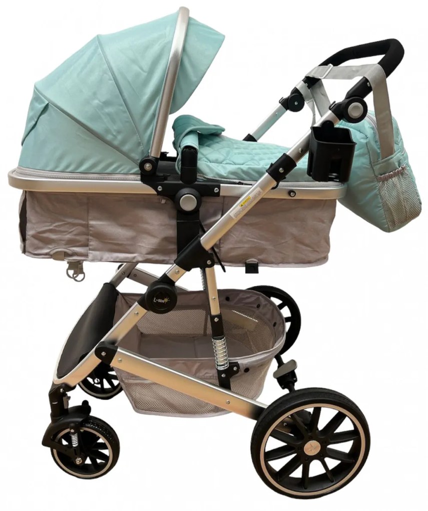 Carucior cu cos de cumparaturi 2 în 1 transformabil, confortabil și versatil 0-36 luni - CPC-38-bleu