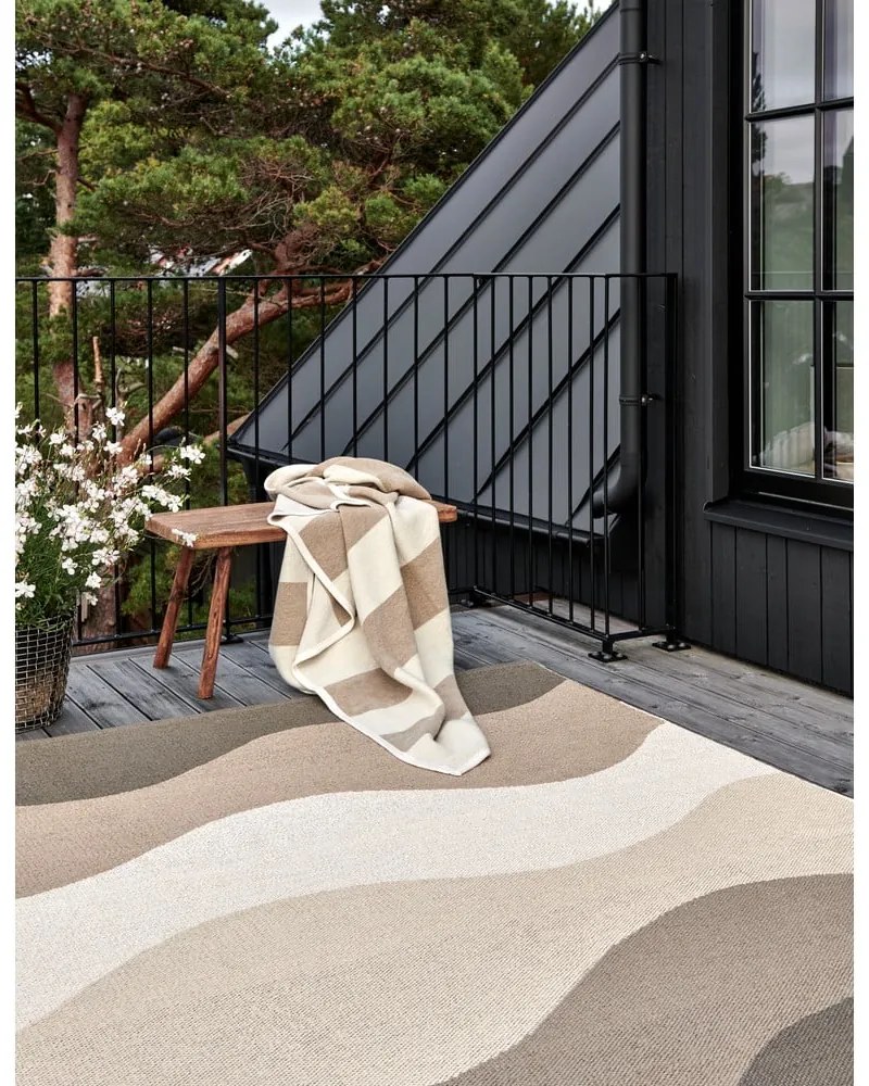 Covor tip traversă pentru interior și exterior maro/bej 70x200 cm Urvi Earth – Pappelina