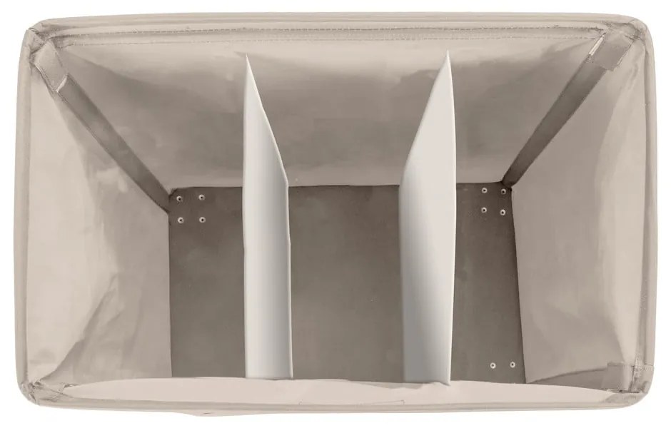 Coș triplu pentru rufe Wenko Trivo, bej, 117,6 l