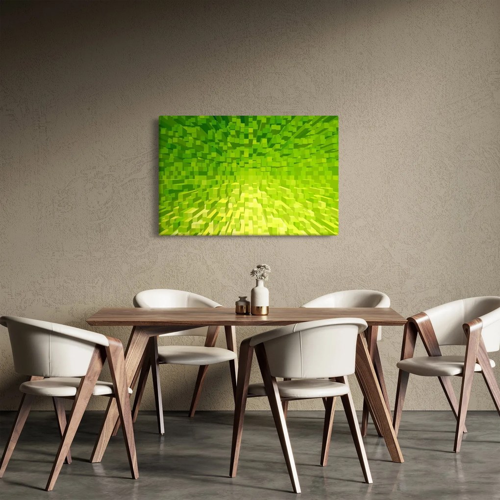 Tabloul cuburilor galbenverzui (90x60 cm)
