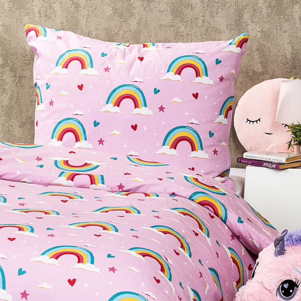 Lenjerie de pat din bumbac pentru copii4Home Rainbow, 140 x 200 cm, 70 x 90 cm, 140 x 200 cm, 70 x 90 cm