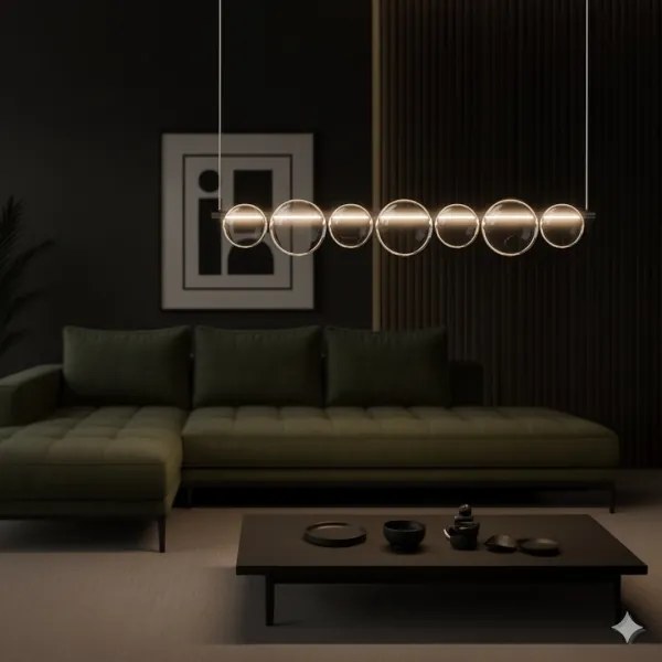 Lustră LED pe cablu ATOLA LED/19W/230V negru/transparent