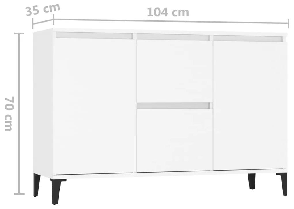 Servanta, alb, 104x35x70 cm, PAL 1, Alb