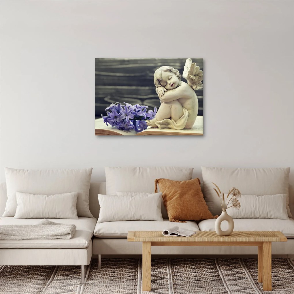 Tablou - Înger cu floare (70x50 cm)