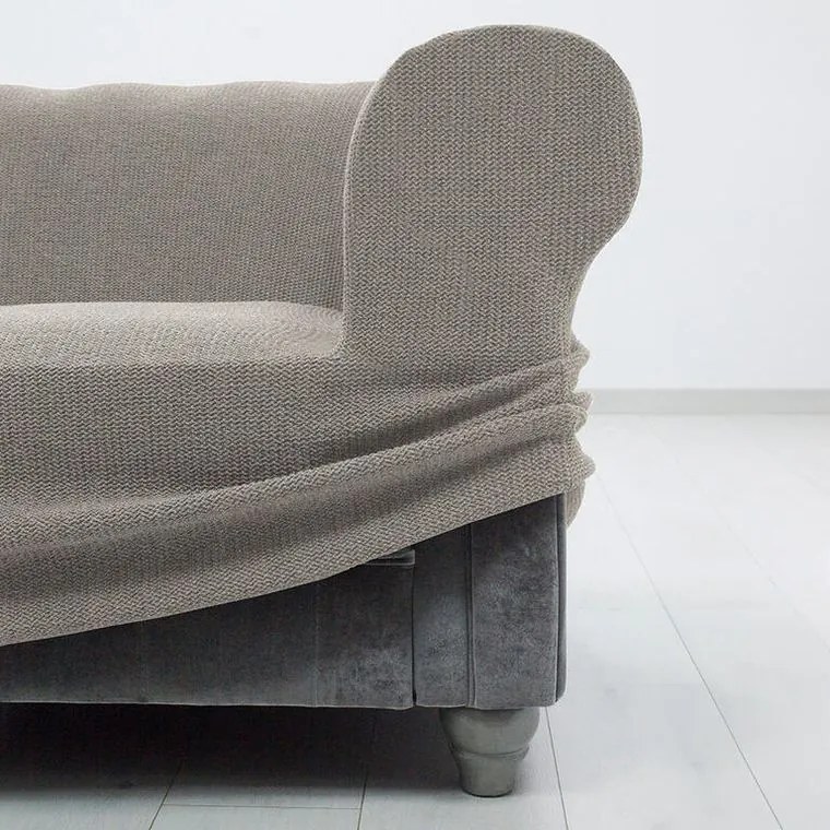 Nueva Textura Huse super elastice HARMONIA gri deschis fotoliu (l. 70 - 110 cm)