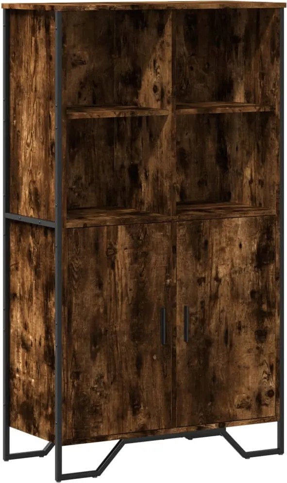 vidaXL Dulap înalt, stejar fumuriu, 79,5x35,5x137,5 cm, lemn prelucrat