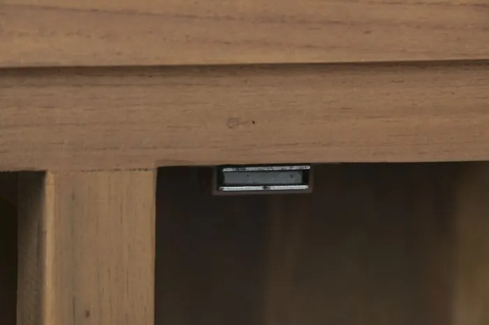 Comoda TV din lemn de tec si rattan natural " Rustic Wood "