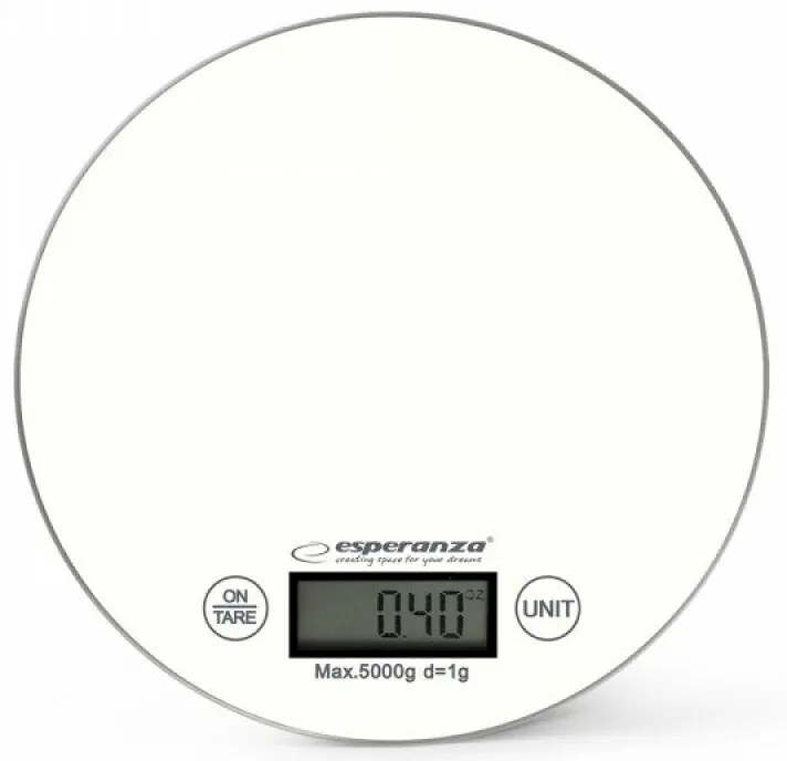 Cantar de bucatarie Esperanza Mango EKS003W max. 5kg Alb