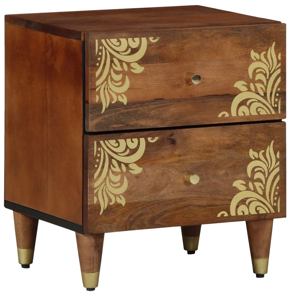 vidaXL Noptieră 2 buc 40x33,5x46 cm Lemn masiv de mango