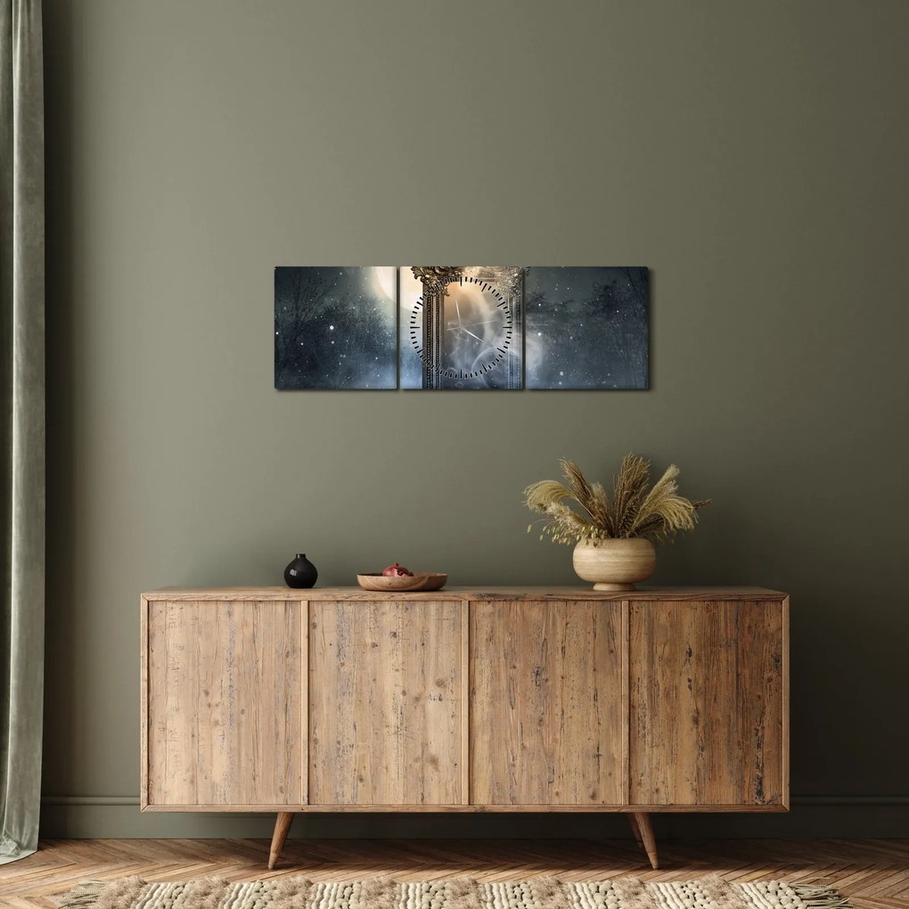 Tablou - Oglindă magică (cu ceas) (90x30 cm)