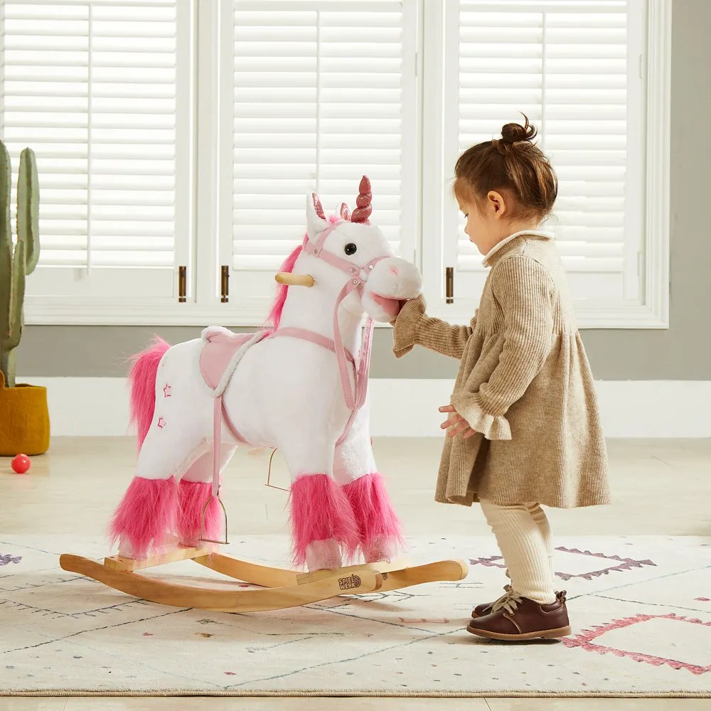 Deuba Unicorn balansoar pentru copii cu funcție de sunet