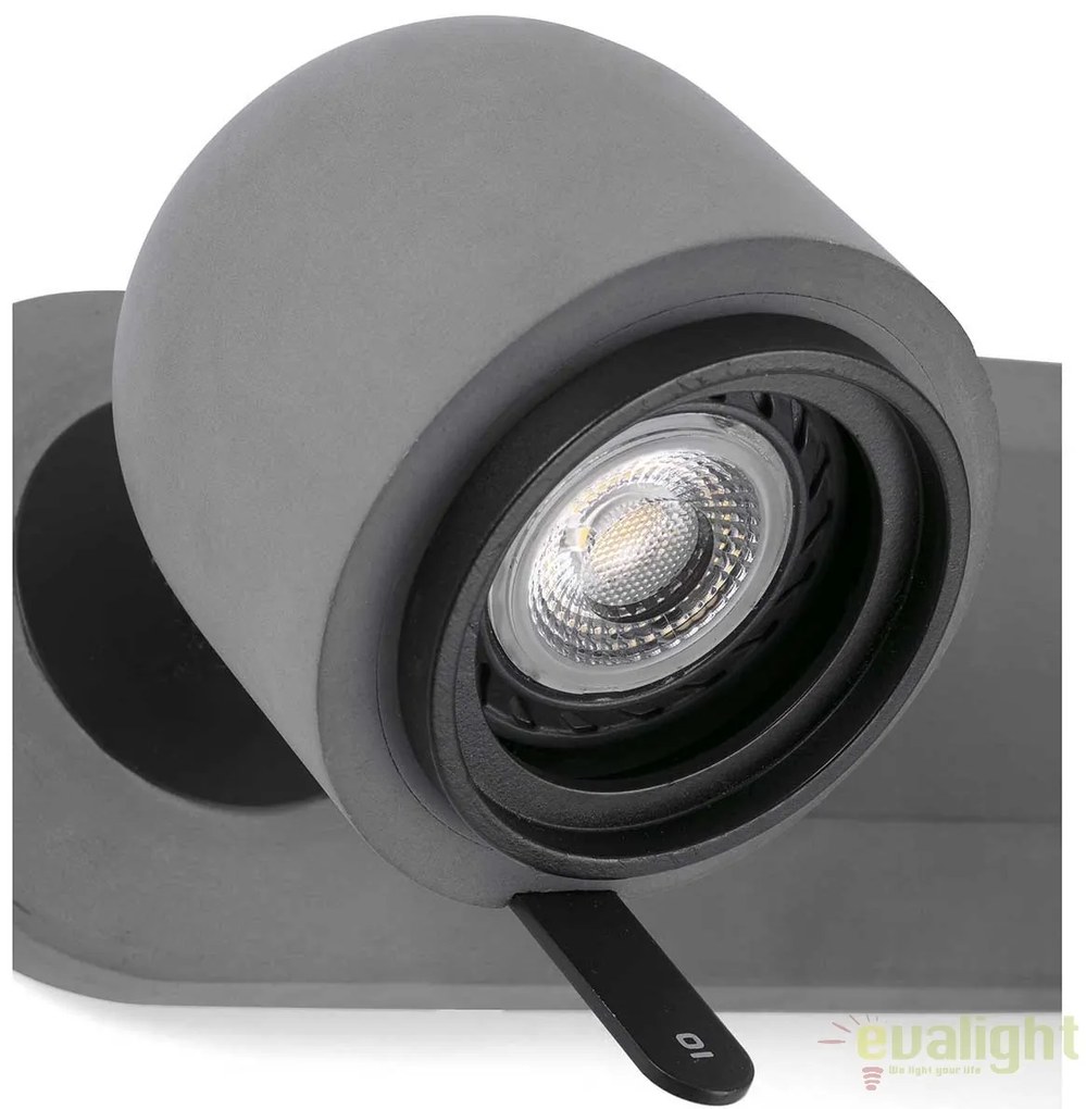 Aplica perete cu 2 spoturi directionabile STONE-2 gri 43501