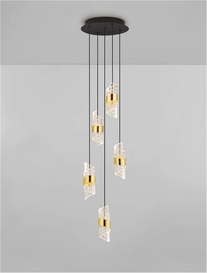 Lustra cu 5 pendule LED design modern Seneca