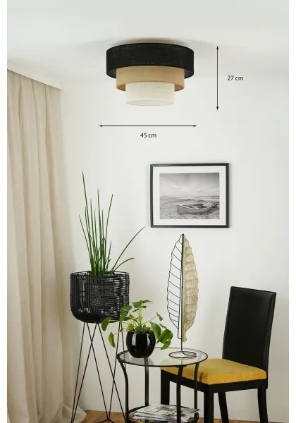 Brilagi - Lustr ASPEN LUNETA 1xE27/15W/230V pr. 45 cm negru/bej/crem