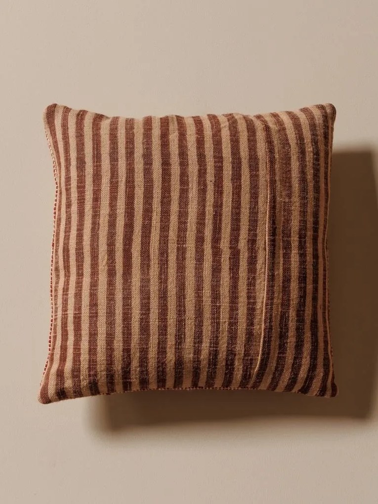 Perna decorativa, cu 2 fete, din lana si iuta naturala, Imazi 50x50cm