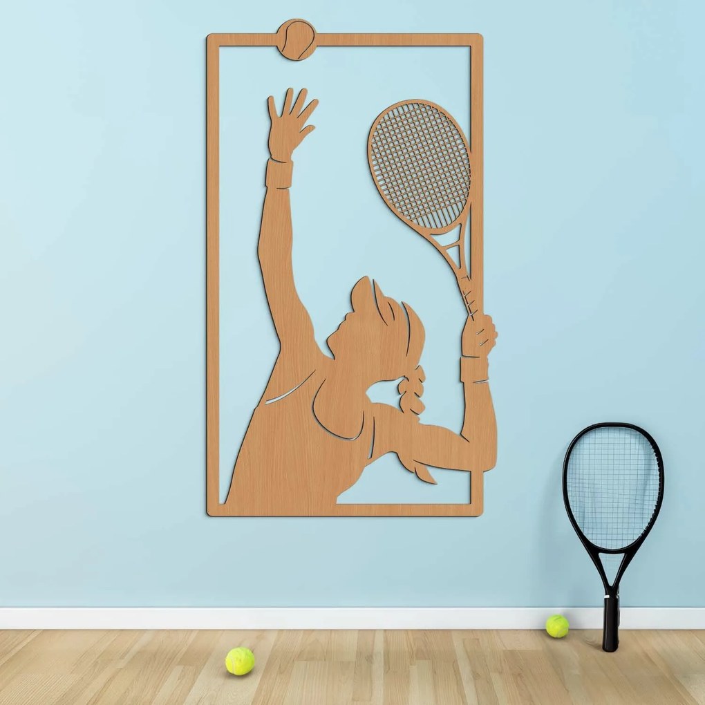 DUBLEZ | Tabloul din lemn sport - Tenismenă