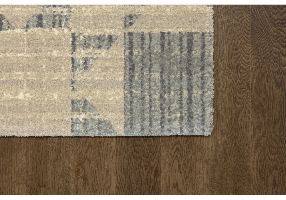 Covor bej din lână 133x190 cm Frotage beige – Agnella