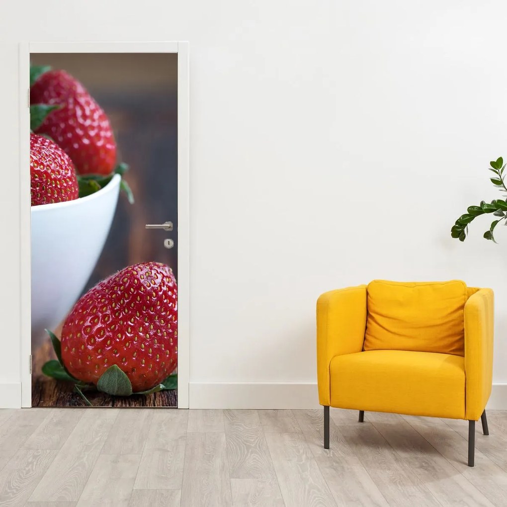 Fototapet pentru ușă - Căpșuni (95x205cm)