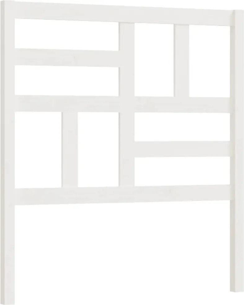 vidaXL Tăblie de pat, alb, 106x4x104 cm, lemn masiv de pin