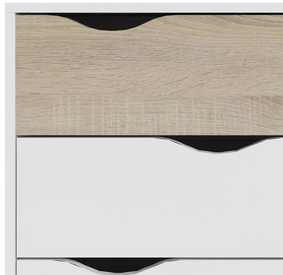 Comoda alba OSLO 75395 cu 4 sertare