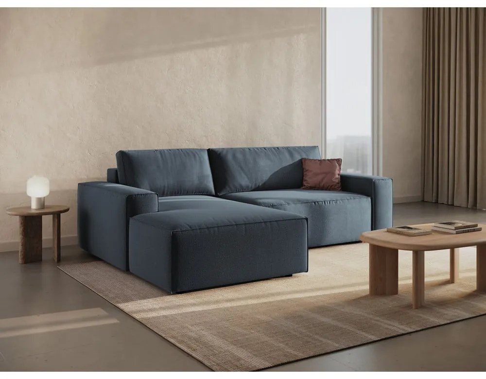 Colțar albastru extensibil (cu colț pe partea stângă ) Jodie – Micadoni Home