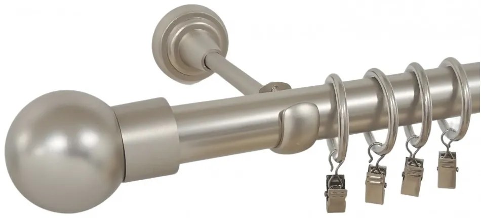 Galerie SIMPLA PRINDERE PERETE 25 MM -KULA - crom mat (Alege marime: 400 cm)