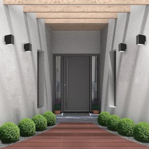 Aplica LED iluminat exterior ambiental, Protectie IP65 Urfa I negru