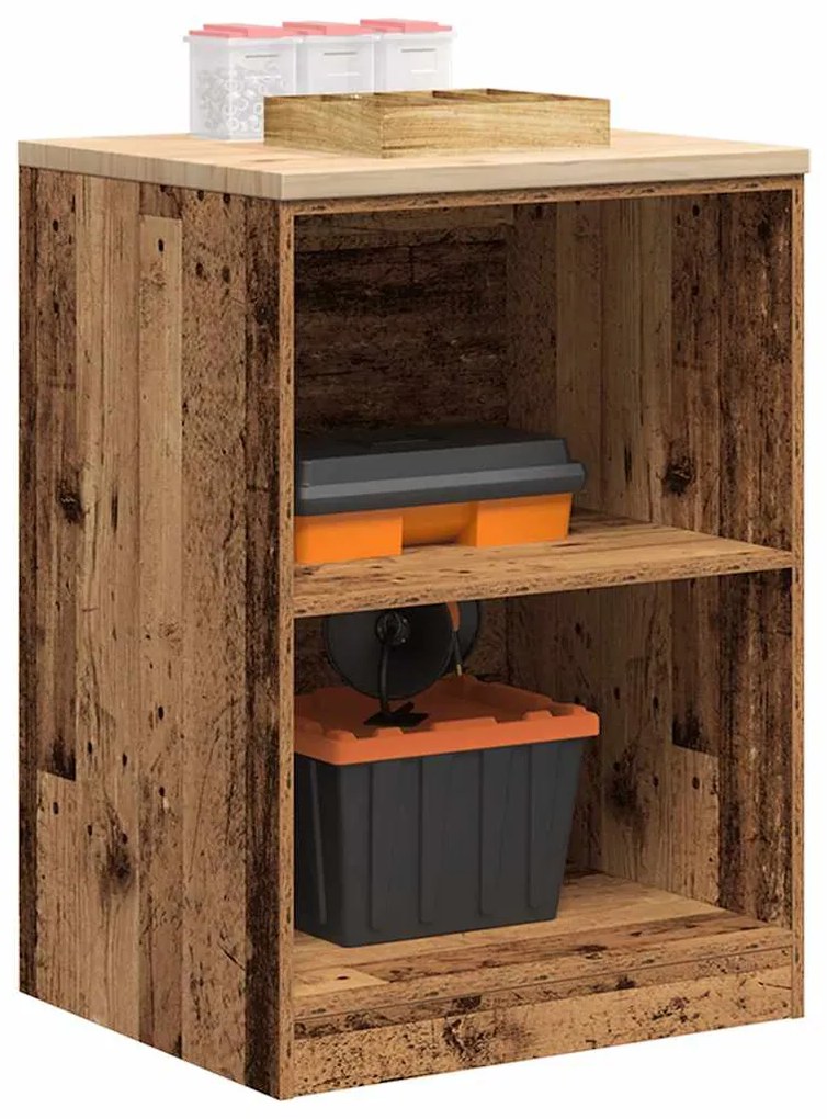 vidaXL Dulap depozitare garaj lemn vechi 60x51x85 cm lemn masiv de pin