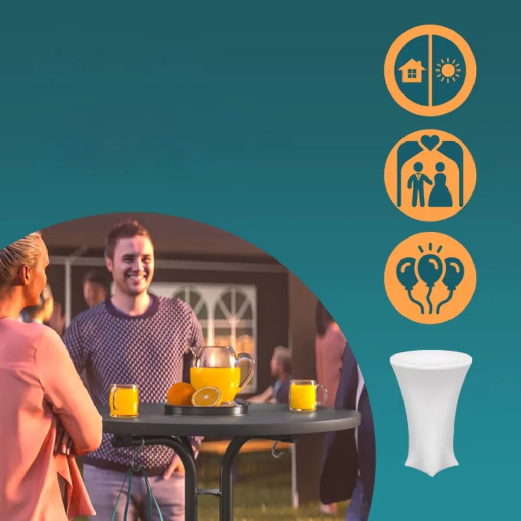 Masă de bar pliabilă RAUL 110x80cm, gri Casaria