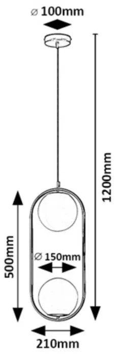 Pendul modern stil minimalist, Ghita 2L