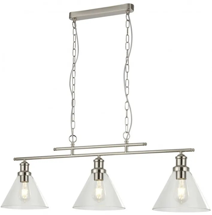 Lustra suspendata design clasic Pyramid silver satin 1277-3SS SRT