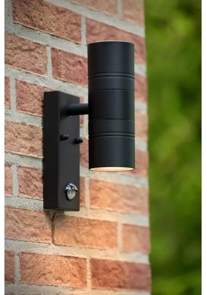 Lucide 14866/10/30 - LED Lampă exterior cu senzor ARNE-LED 2xGU10/5W/230V