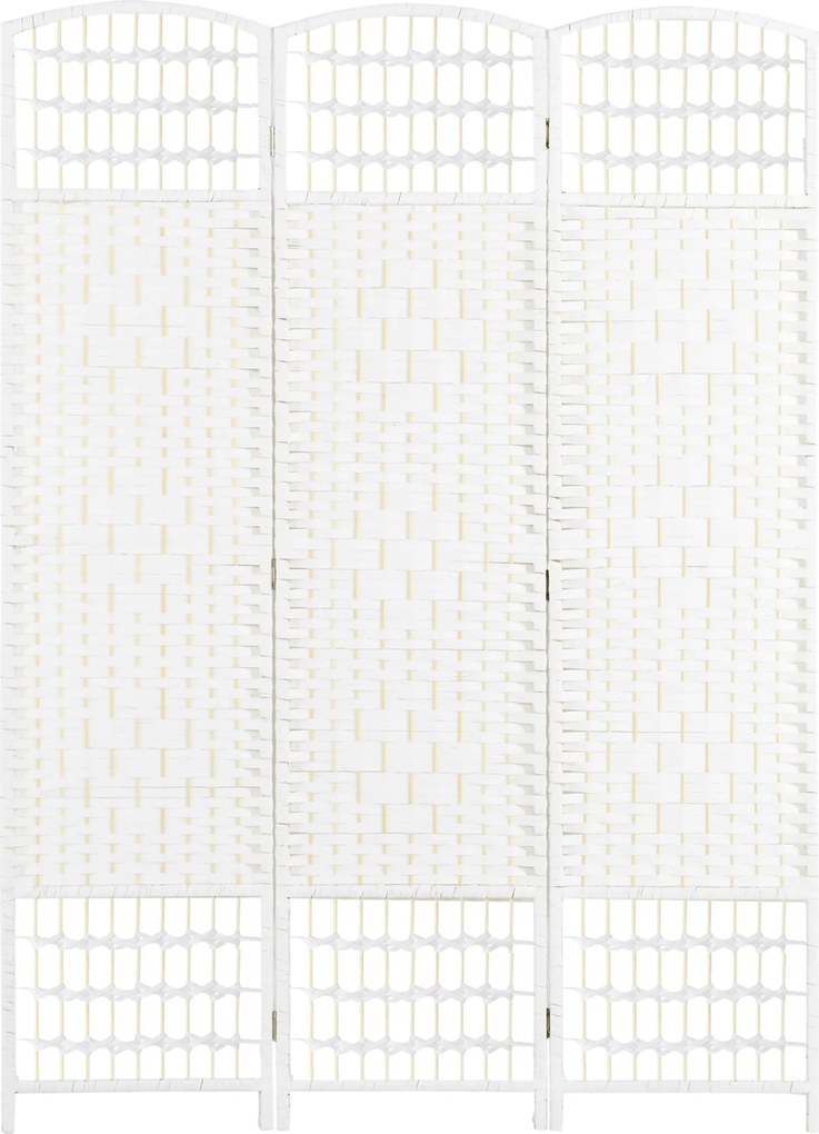 HOMCOM Paravan cu 4 Panouri Pliabil pentru Interior 160x170cm, Alb | Aosom Romania