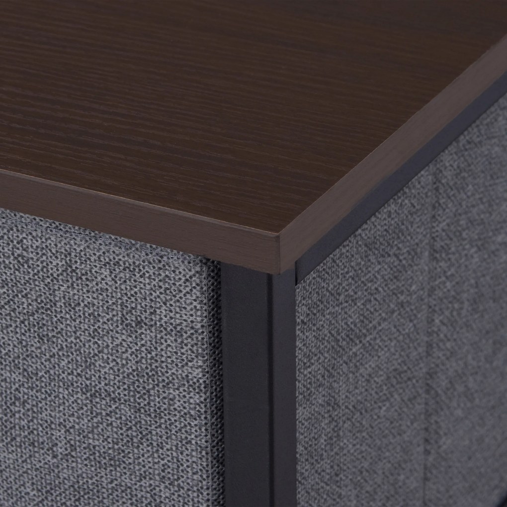 HOMCOM Șifonier 7 sertare din material textil, mobilier de depozitare modern, cadru din oțel, 63,5 x 30 x 71 cm, gri închis | Aosom Romania