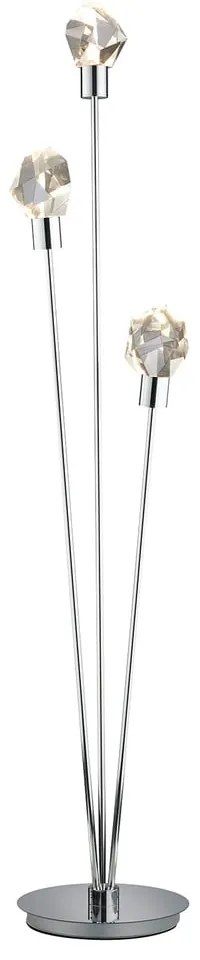 Lampadar argintiu LED cu abajur din sticlă (înălțime 150 cm) Verano – Trio Select