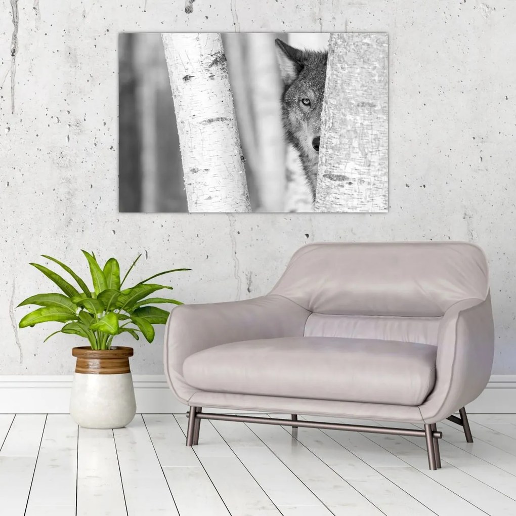 Tablou - Lupul din pădure (90x60 cm)