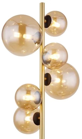 Lampadar LED RIHA 6xG9/3W/230V alamă Globo 56135-6S