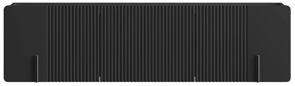 Dulap TV Malmi 150 cm suspendată - negru mat / negru