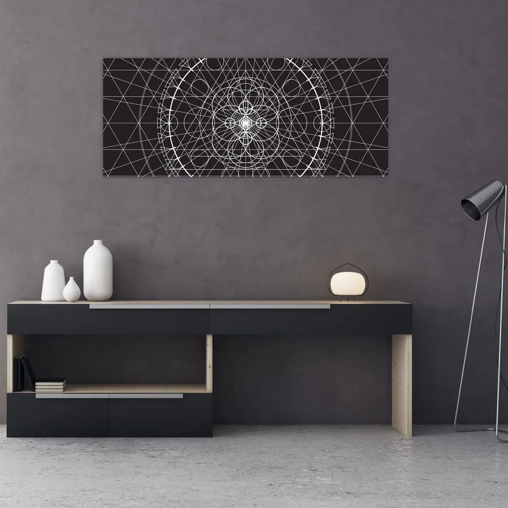 Tablou - Abstracție cu ceas (120x50 cm)