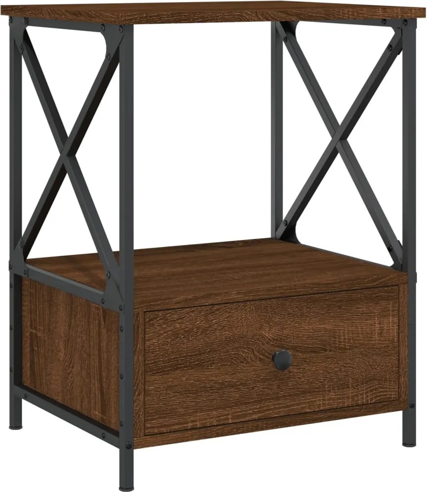 vidaXL Noptieră, stejar maro, 50x41x65 cm, lemn compozit